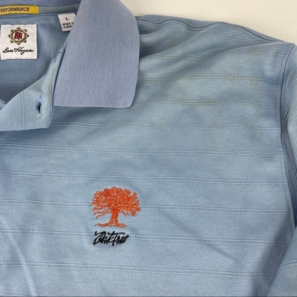 Ben Hogan Performance Polo Mens Large Blue Golf Short Sleeve - Picture 4 of 9